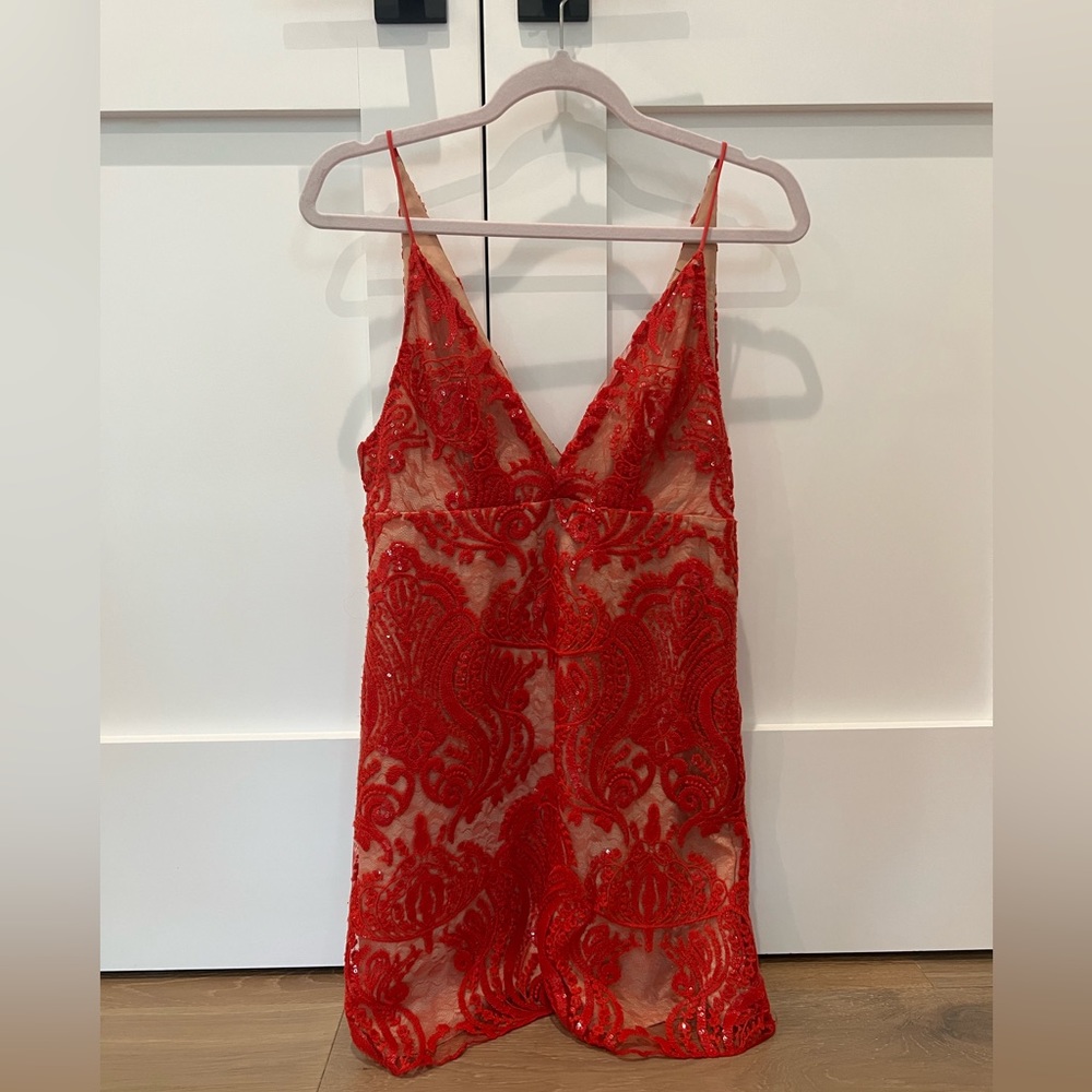 Free People red lace dress